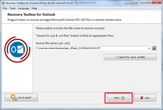 Recovery Toolbox PST File Viewer
