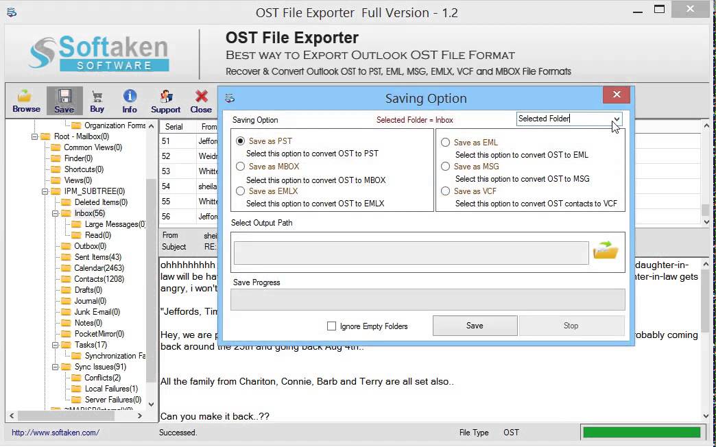Softaken OST File Exporter