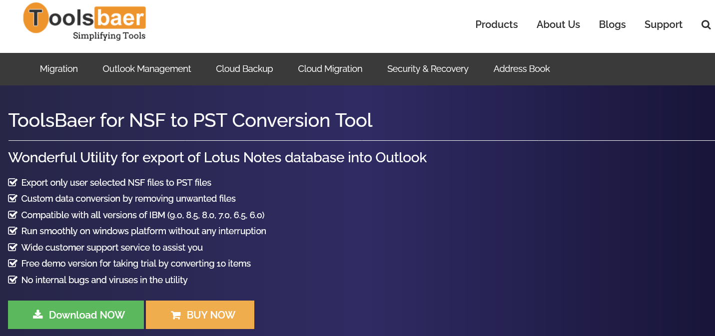 ToolsBaer NSF to PST Converter