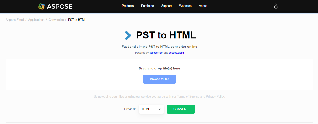 ASPOSE PST to HTML