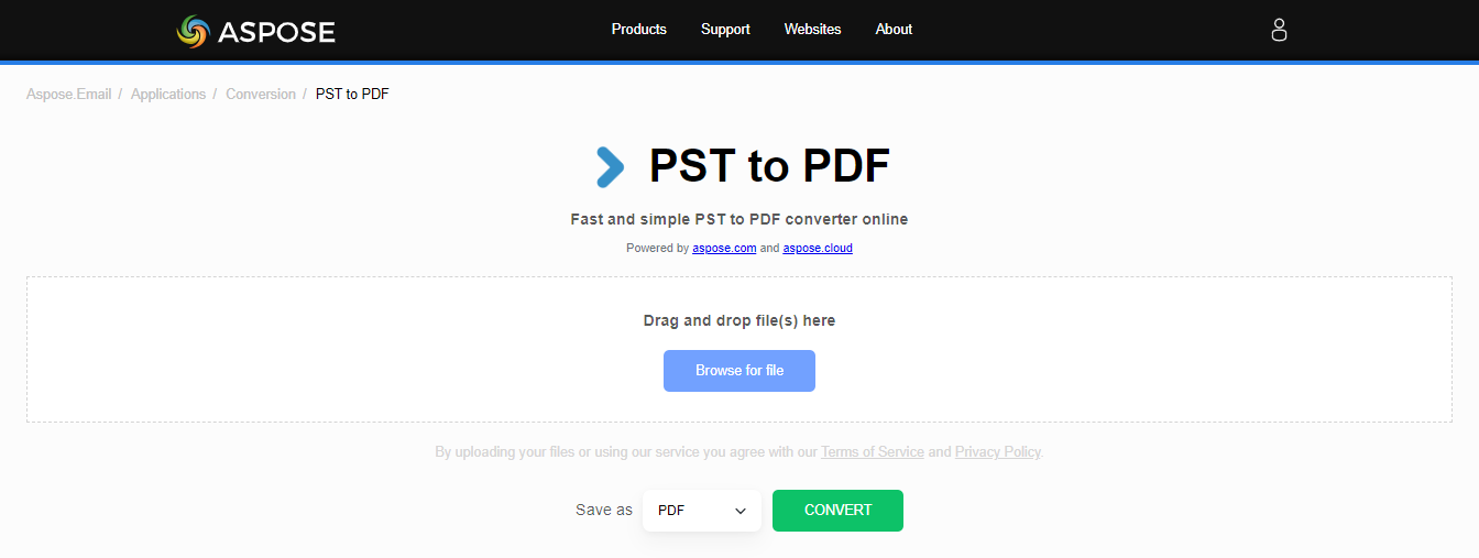 ASPOSE PST to PDF