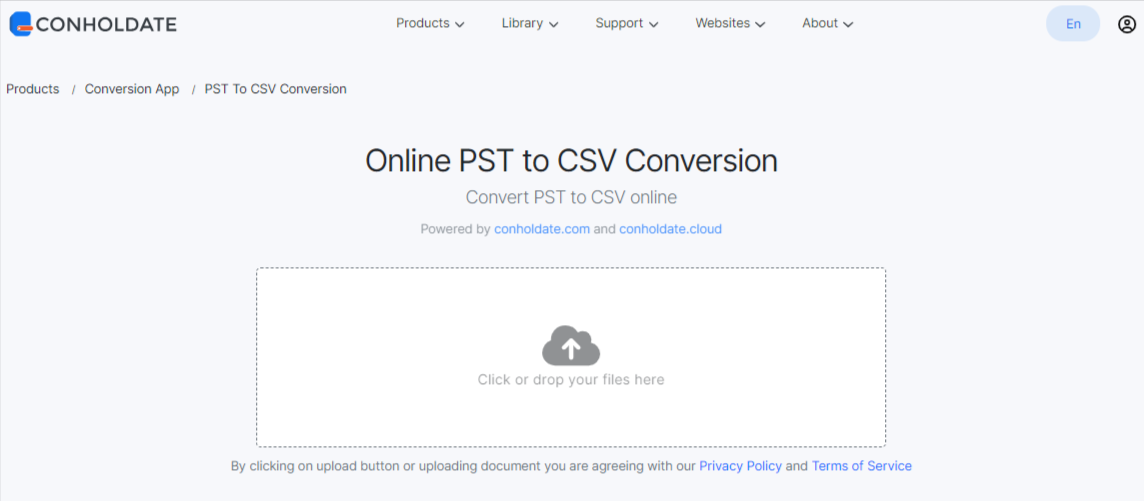 Conholdate PST to CSV