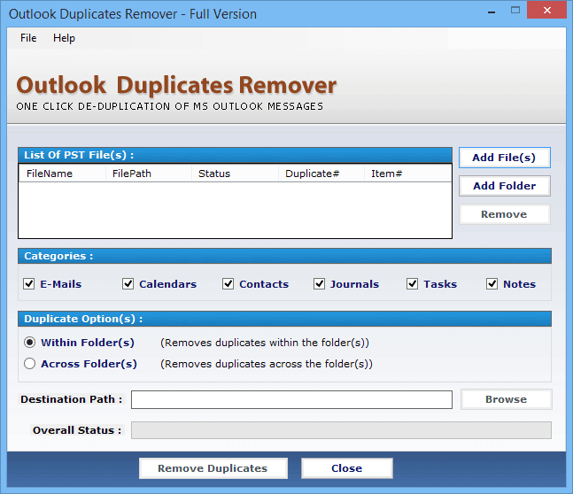 DataHelp Outlook Duplicate Remover Tool