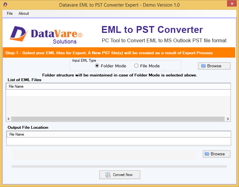 Datavare EML to PST Converter