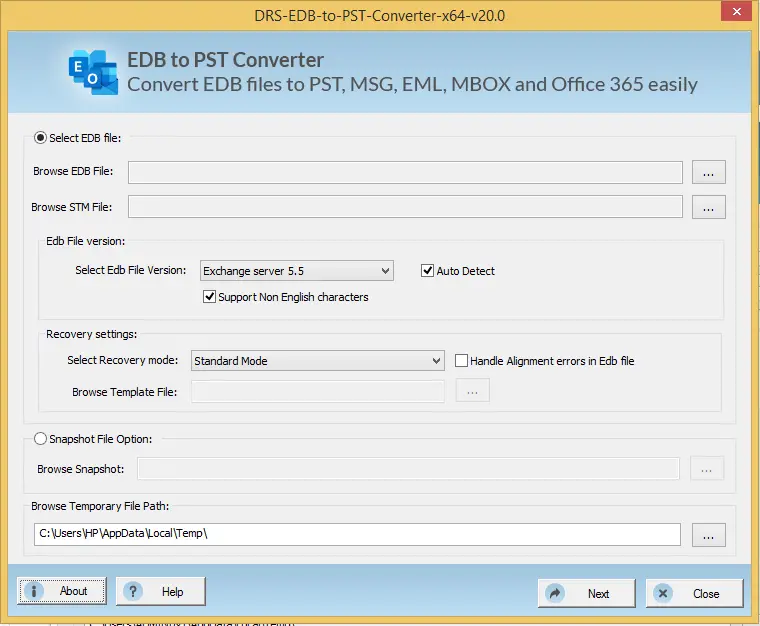 DRS Exchange Server Recovery
