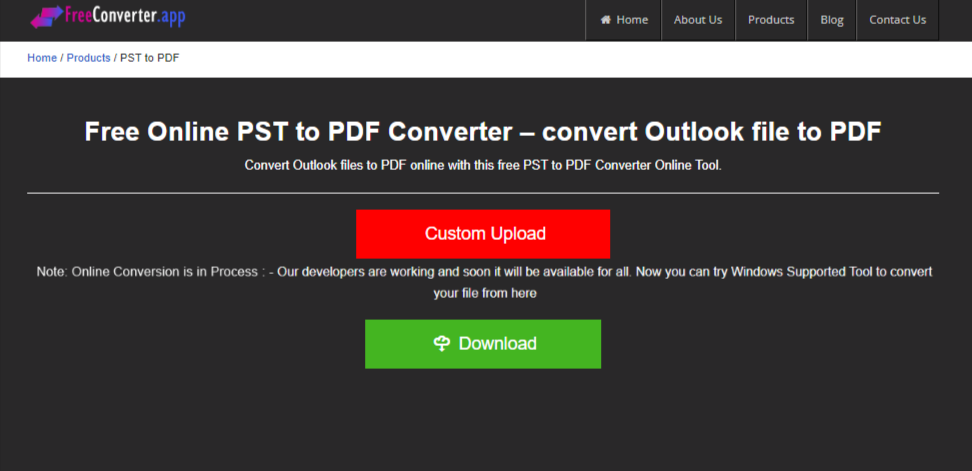 Free Converter App PST to PDF