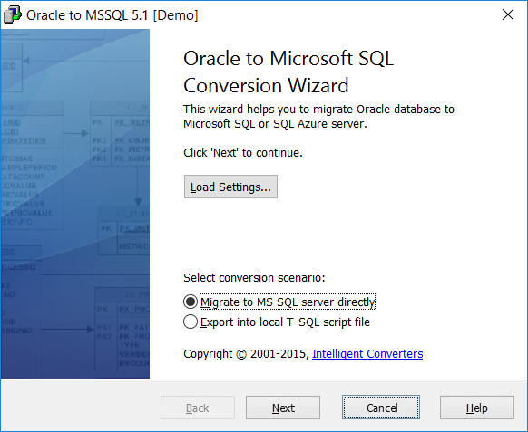 Intelligent Converters Oracle to MS SQL