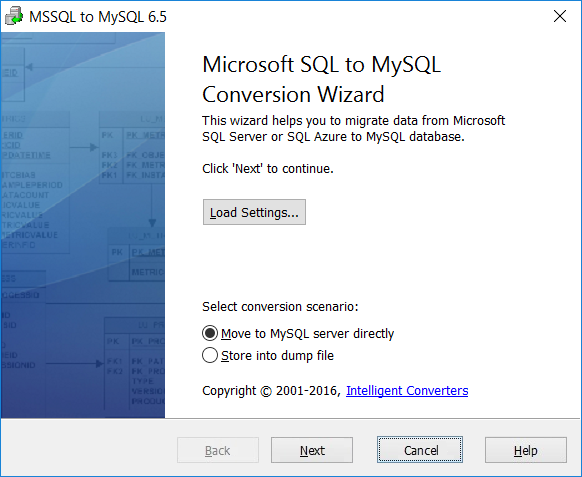 Intelligent Converters MSSQL to MySQL