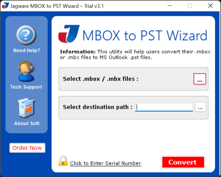 Jagware MBOX to PST Wizard