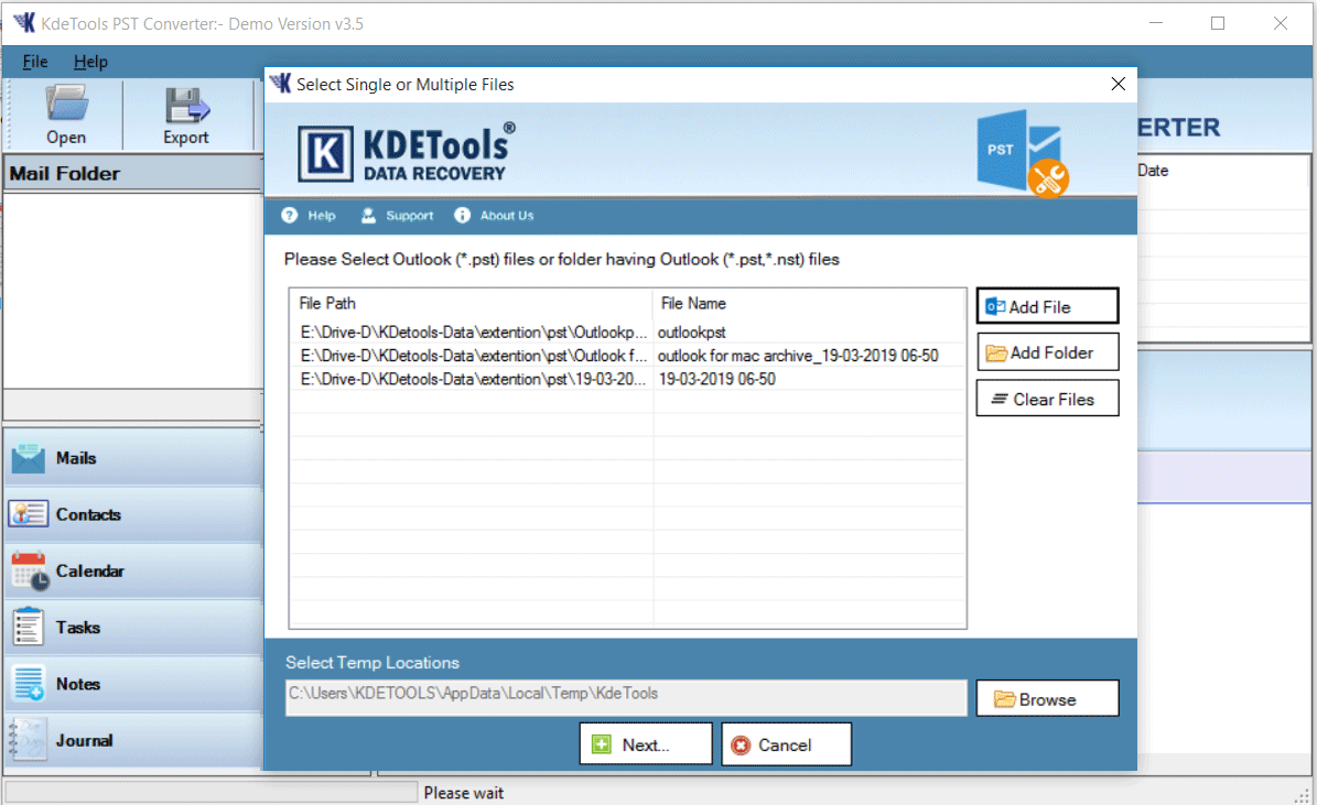 KDETools Outlook PST Converter