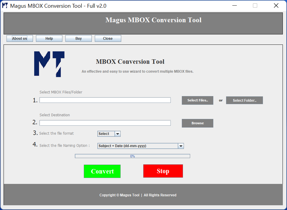 Magus MBOX to PST Converter