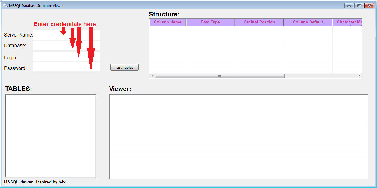 MS SQL Database viewer tool