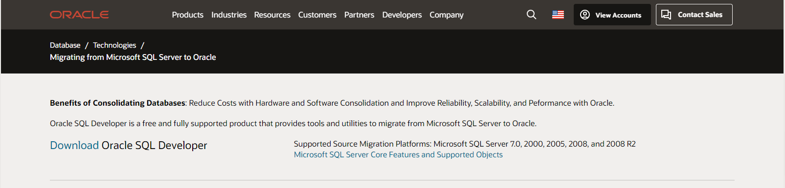 Oracle Migrator MSSQL to Oracle