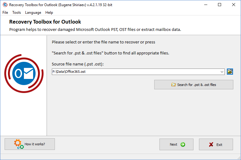 Recovery Toolbox for Outlook - PST to EML