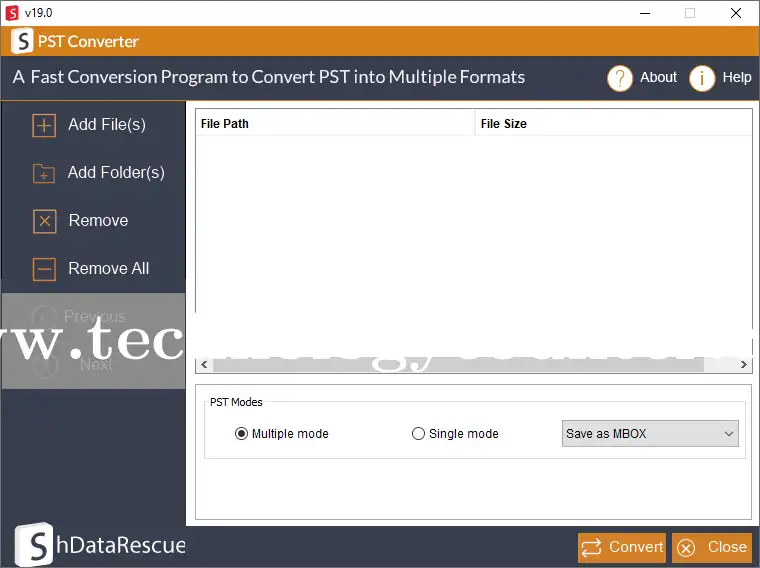 ShDataRescue PST to EML Converter