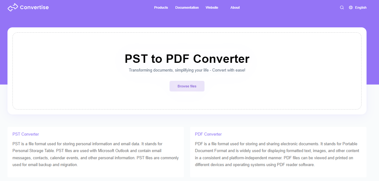 Smallize Convertise PST to PDF