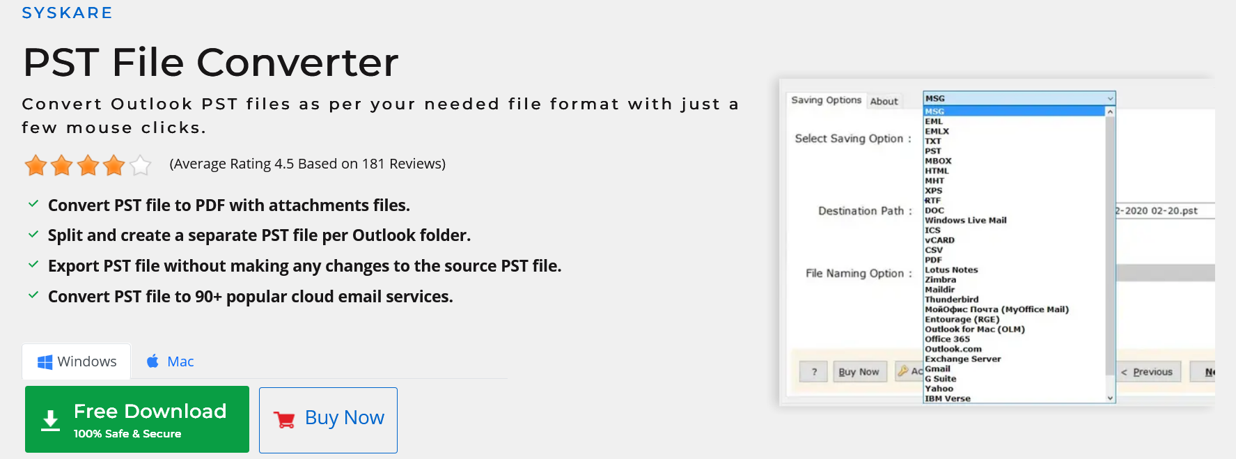 SysKare PST File Converter