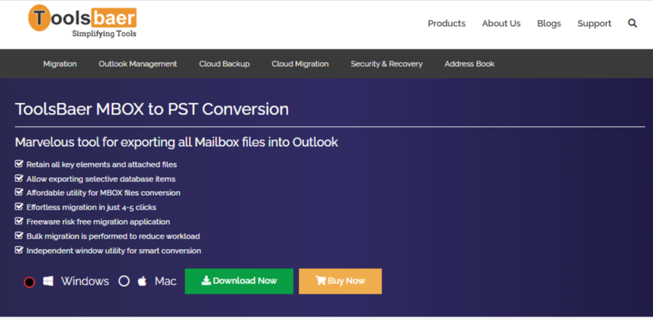 ToolsBaer MBOX to PST Converter