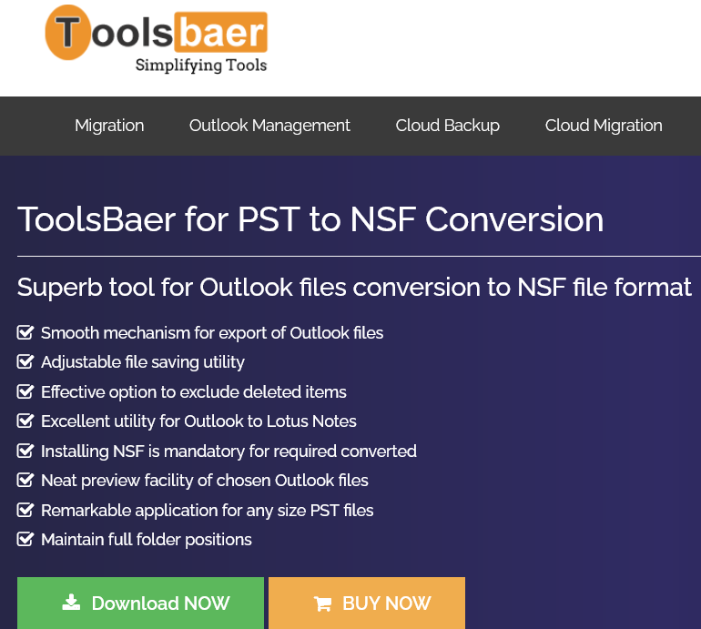 ToolsBaer PST to NSF Converter
