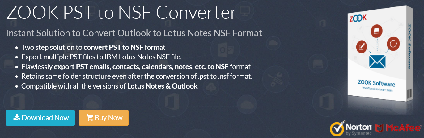ZOOK PST to NSF Converter