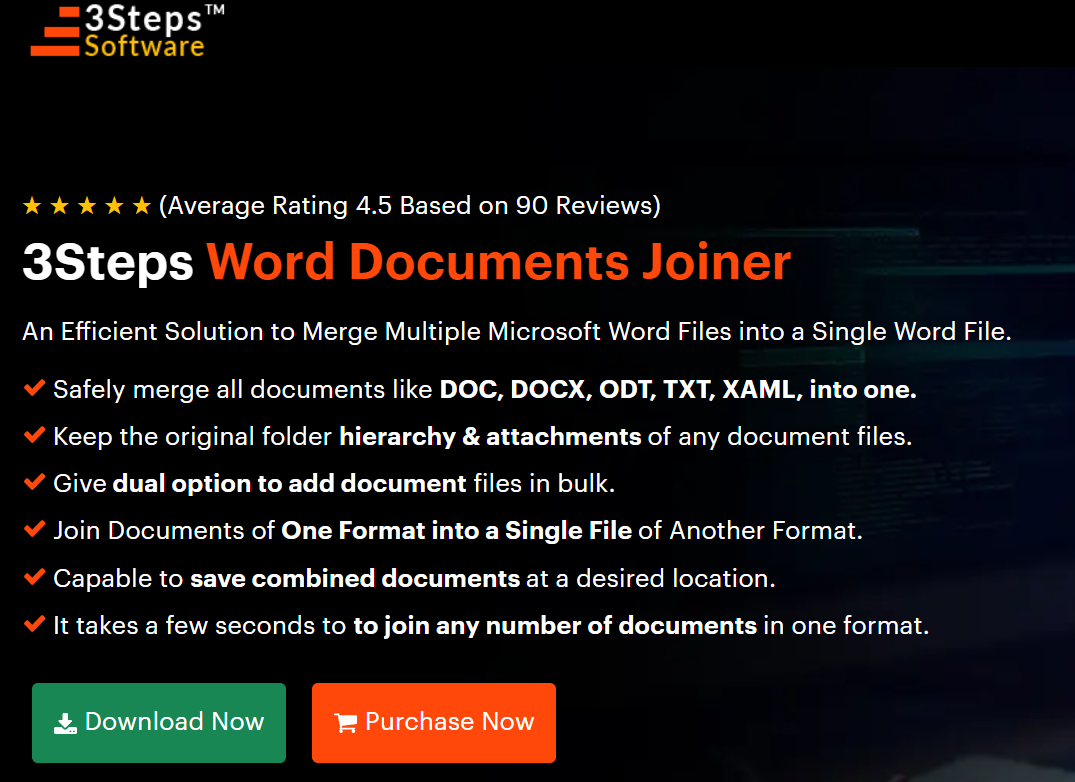 3Steps Word Documents Joiner