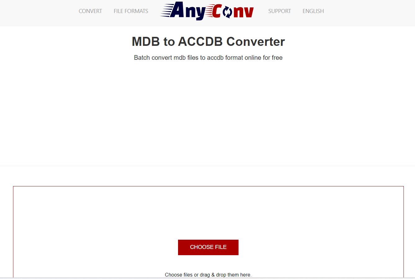 AnyConv MDB to ACCDB Converter Online