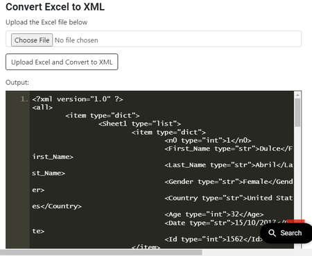 ANYJSON Excel to XML Converter
