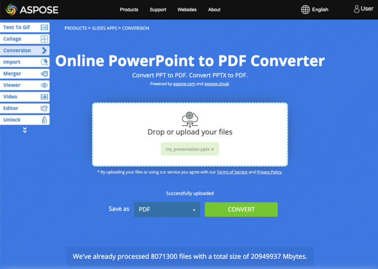 Aspose PPTX to PDF