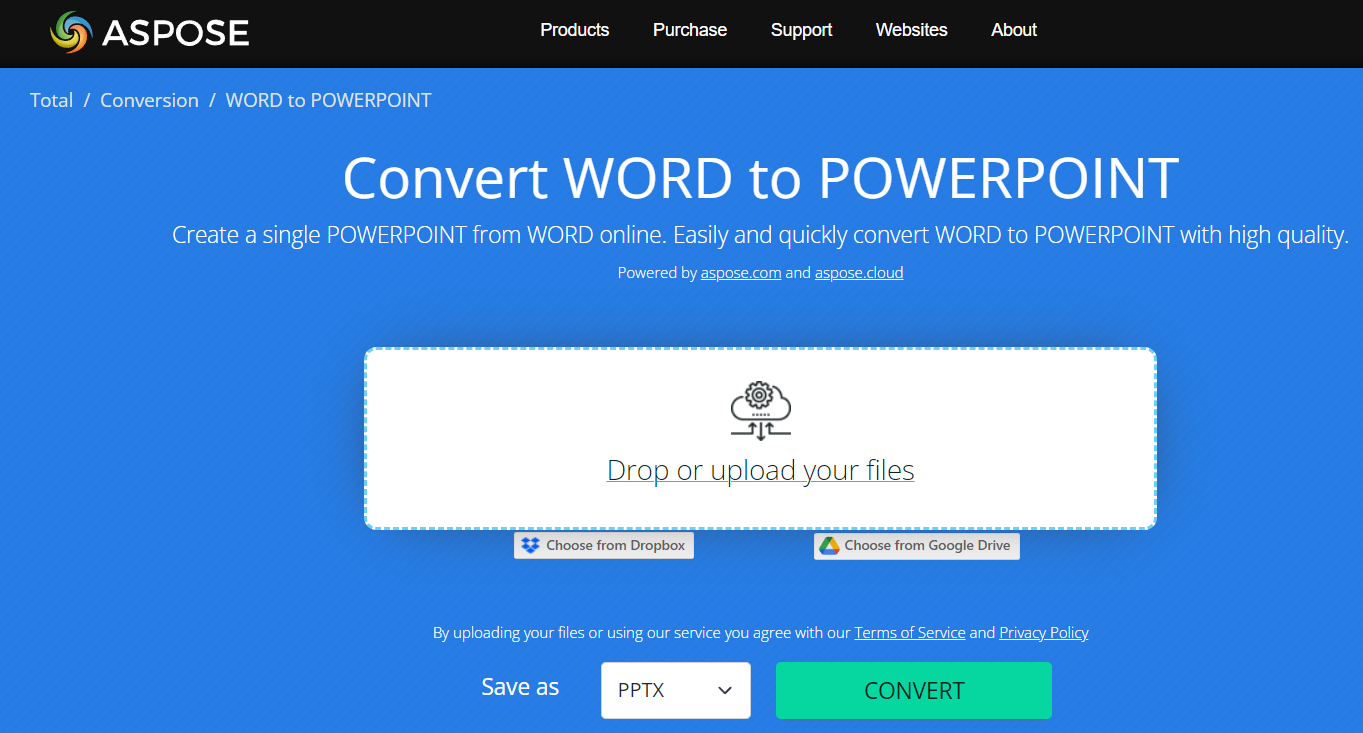 Aspose Word to PowerPoint Converter