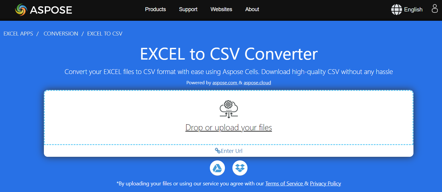 Aspose EXCEL to CSV Converter