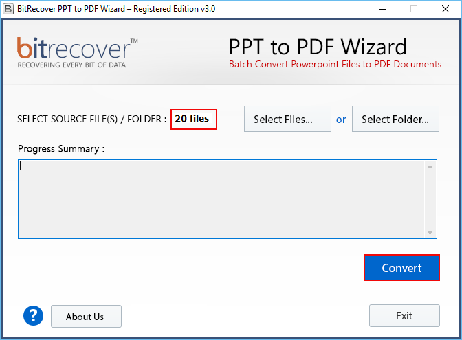 BitRecover PPT To PDF Wizard
