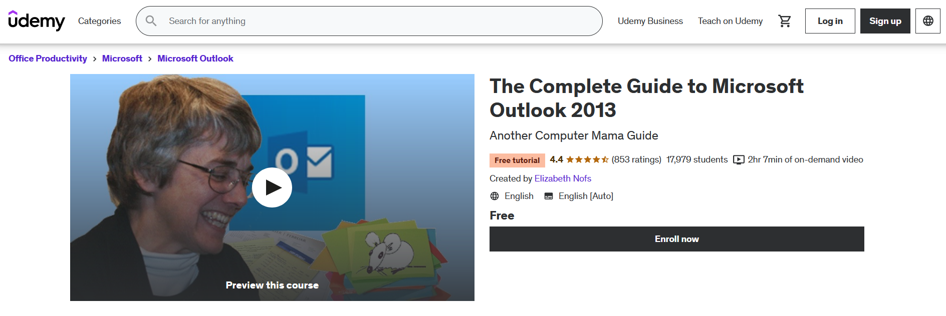 The Complete Guide to Microsoft Outlook 2013 via Udemy