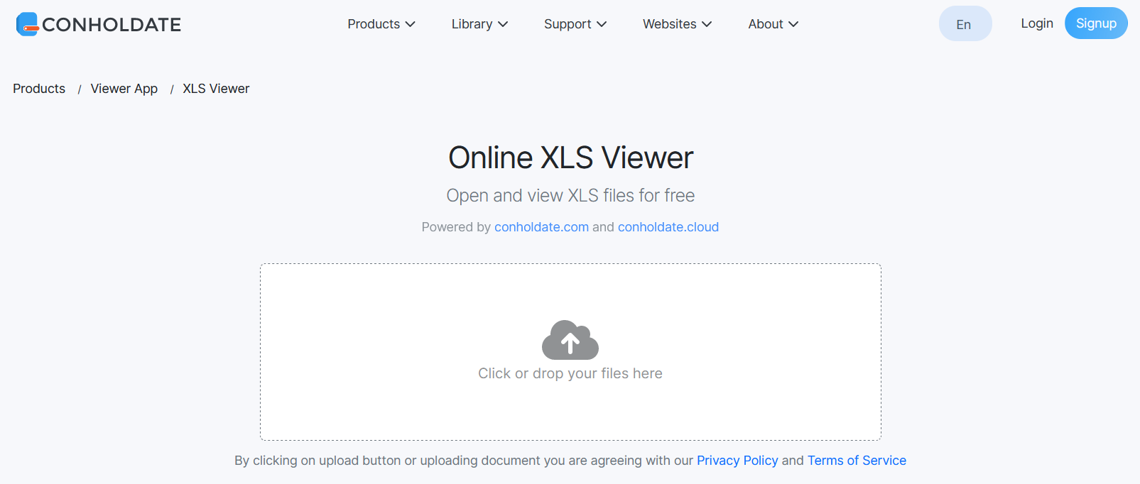 Conholdate Online XLS Viewer