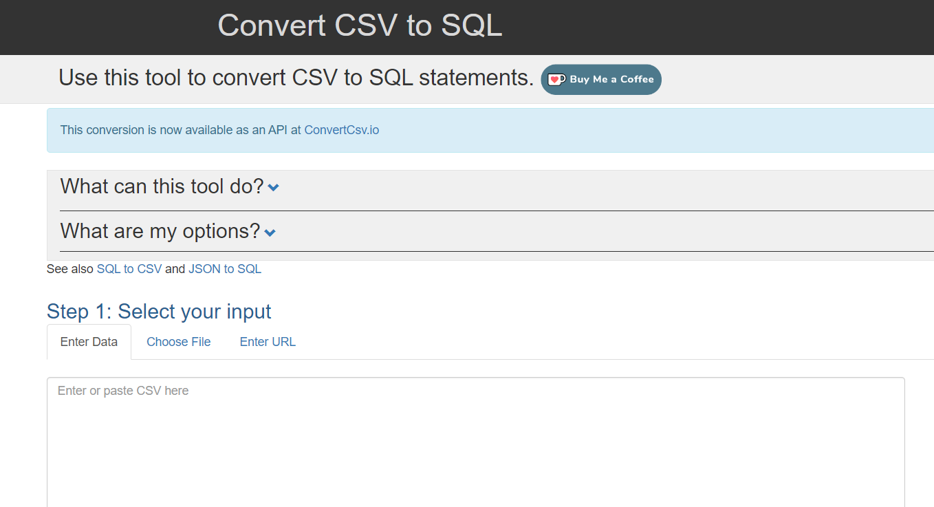 ConvertCSV CSV to SQL