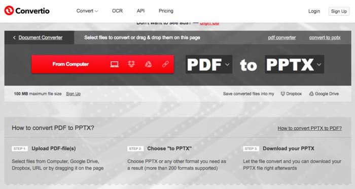 Convertio PDF To PPTX 