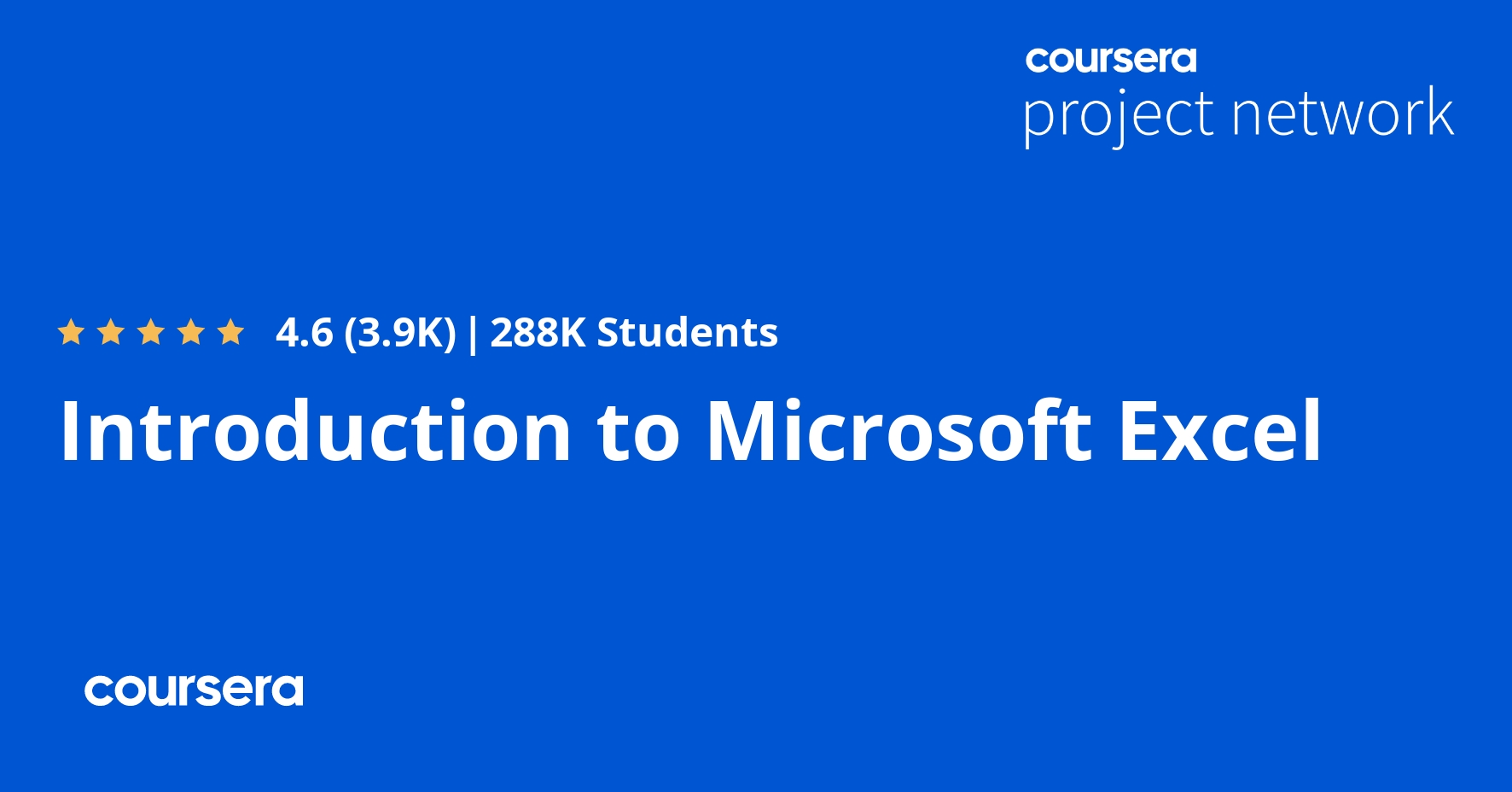 Coursera Microsoft Excel Courses
