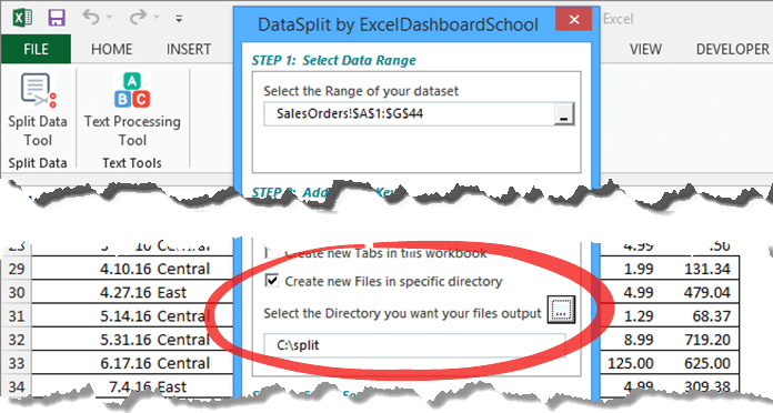 DataSplit by Excel Dashboard School
