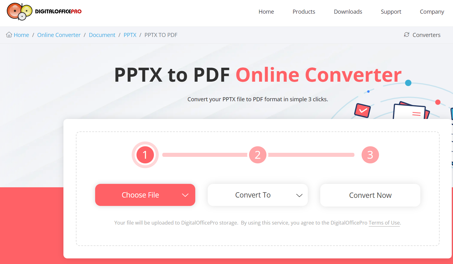 DigitalOfficePro PPTX to PDF Online Converter