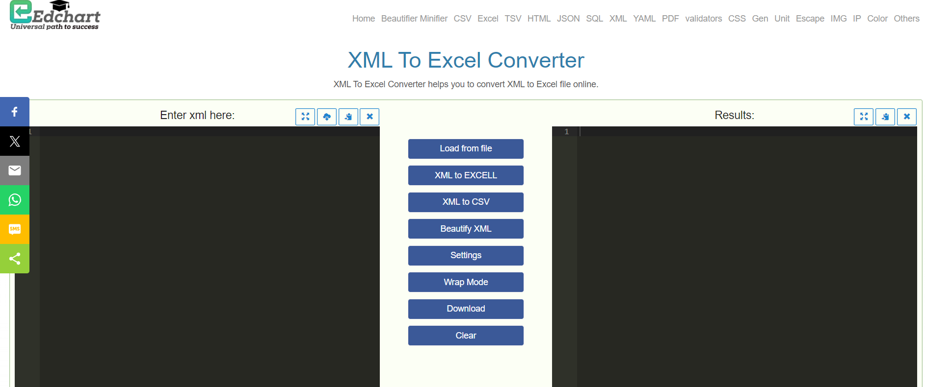 Edchart XML To Excel Converter