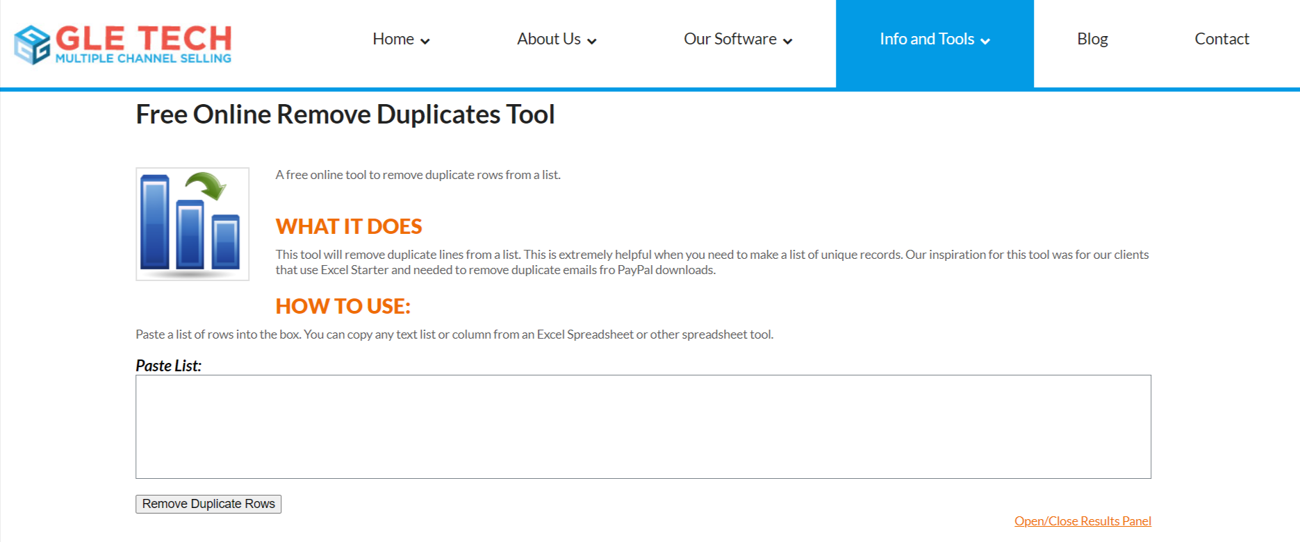 GLE TECH Online Duplicate Remover