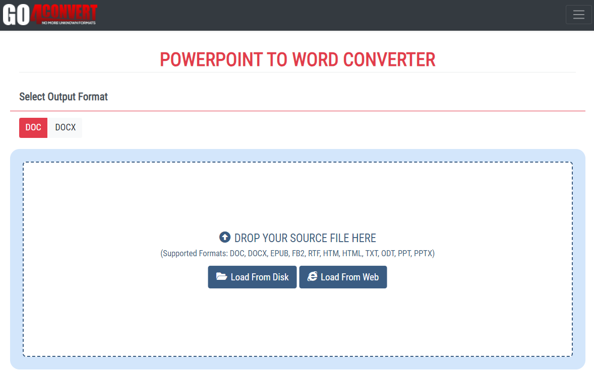 Go4Convert PowerPoint to Word Converter