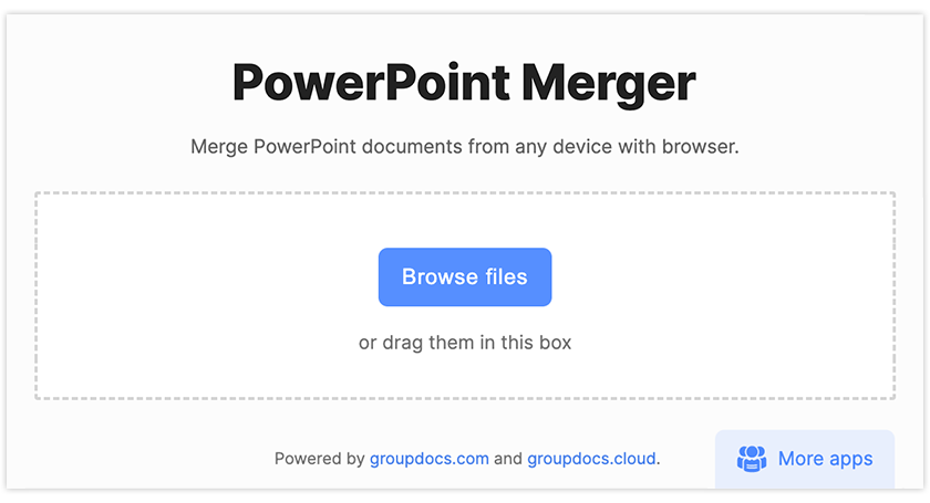 GroupDocs PowerPoint Merger