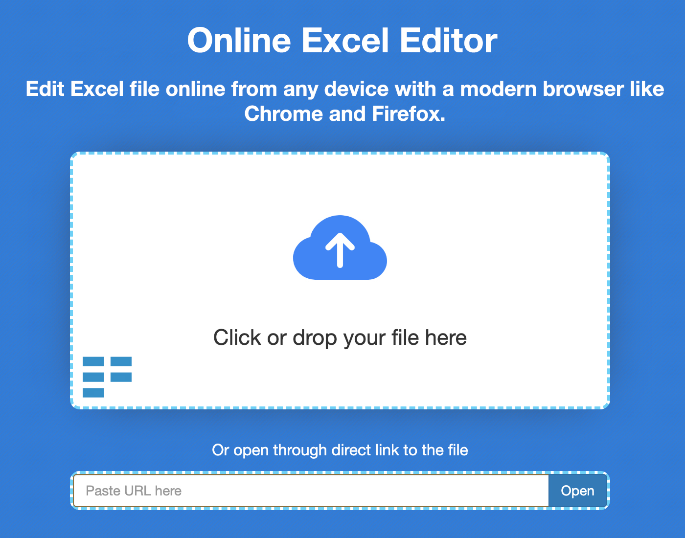 Online XLS Editor