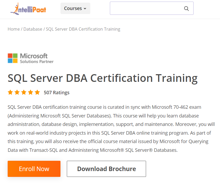 IntelliPaat SQL Course and Certification Training