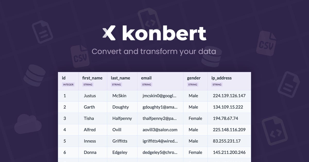 Konbert Convert Excel to SQL