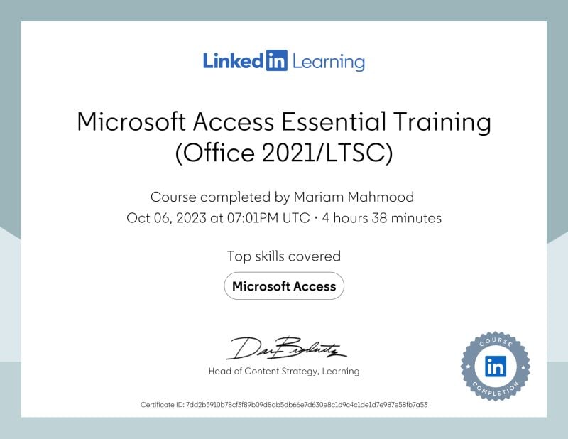 LinkedIn Microsoft Access Essential Training