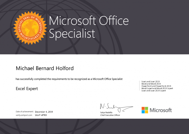 Microsoft Office Specialist: Microsoft Excel Expert