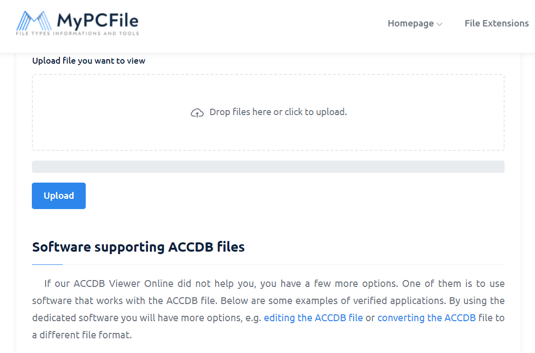MyPCFile Open ACCDB Online
