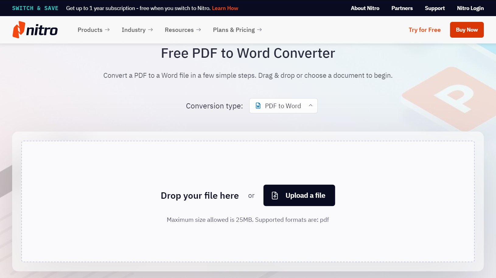 Nitro Free PDF to Word Converter