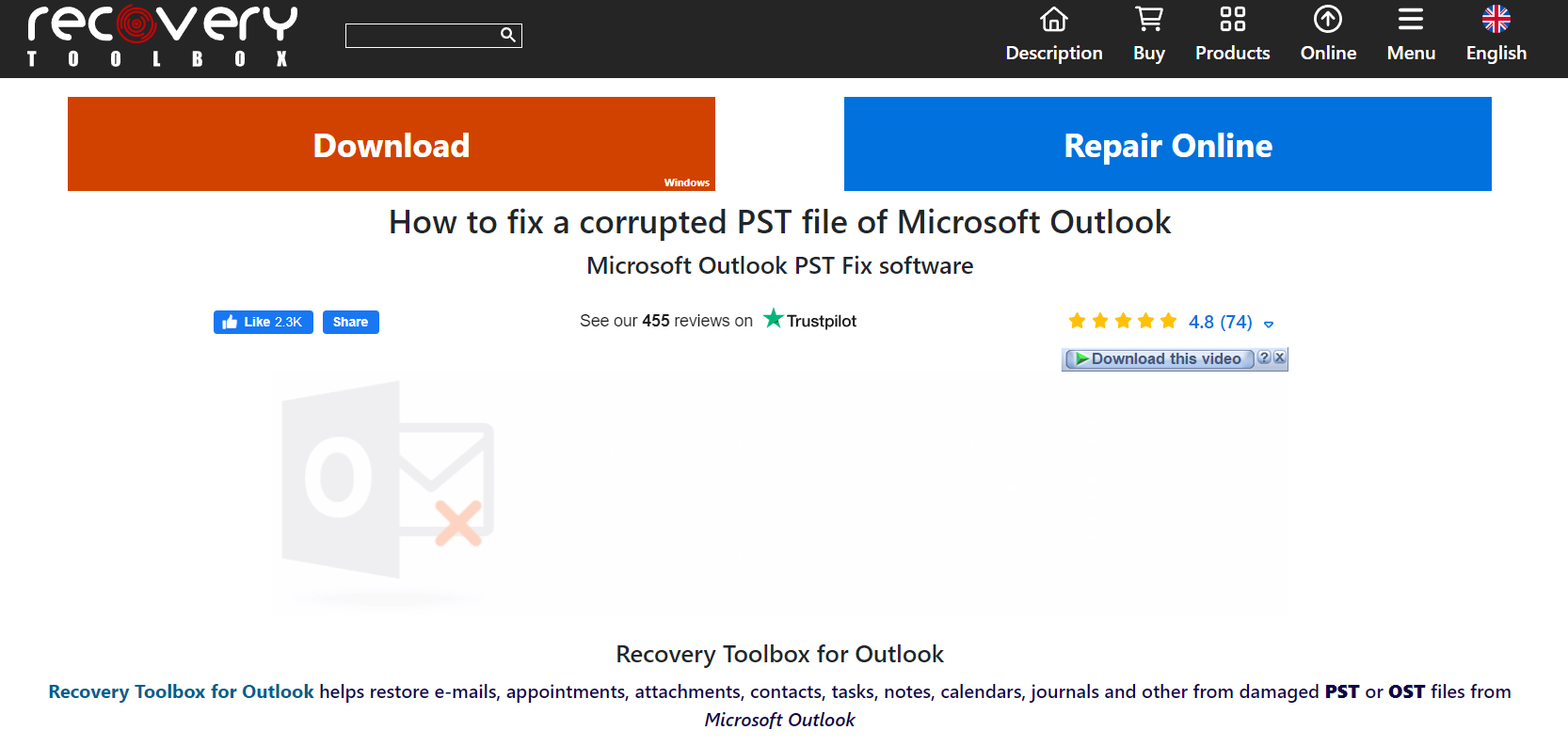 Recovery Toolbox for Outlook PST Repair